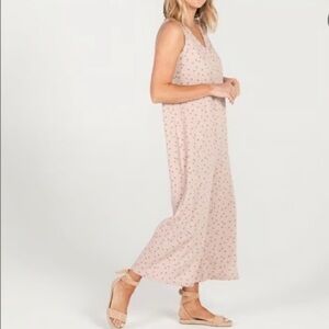 Rylee + Cru Womens Sunburst Bridgette Lilac Linen Blend Jumpsuit M NWT